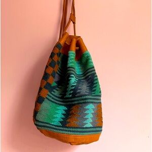 Ecote Leather and Cotton Knapsack Bag